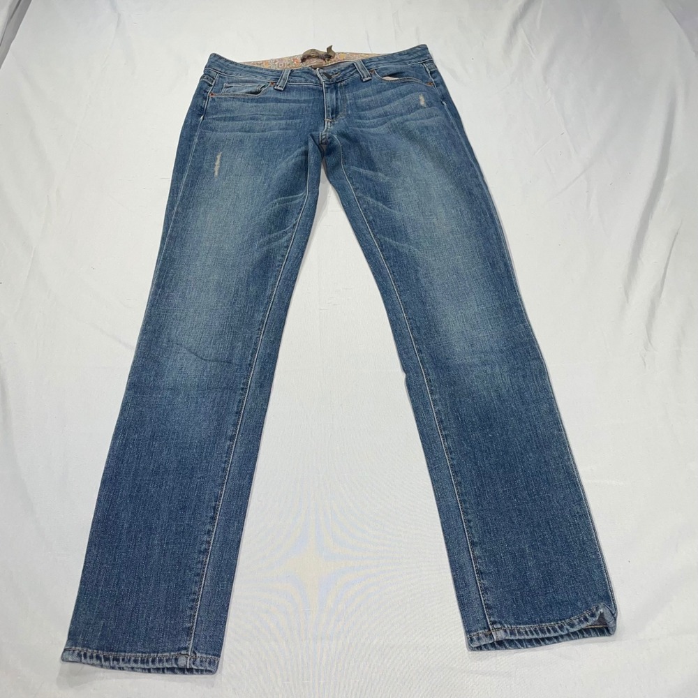 Paige Premium Denim Skyline Women Straight Leg Jeans Medium Wash Size 27